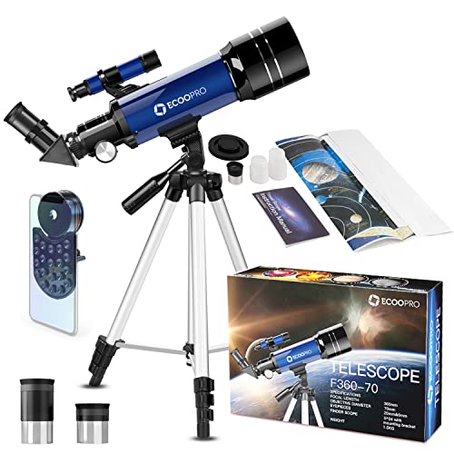 70mm Refractor Telescope with Adjustable Tripod B294422