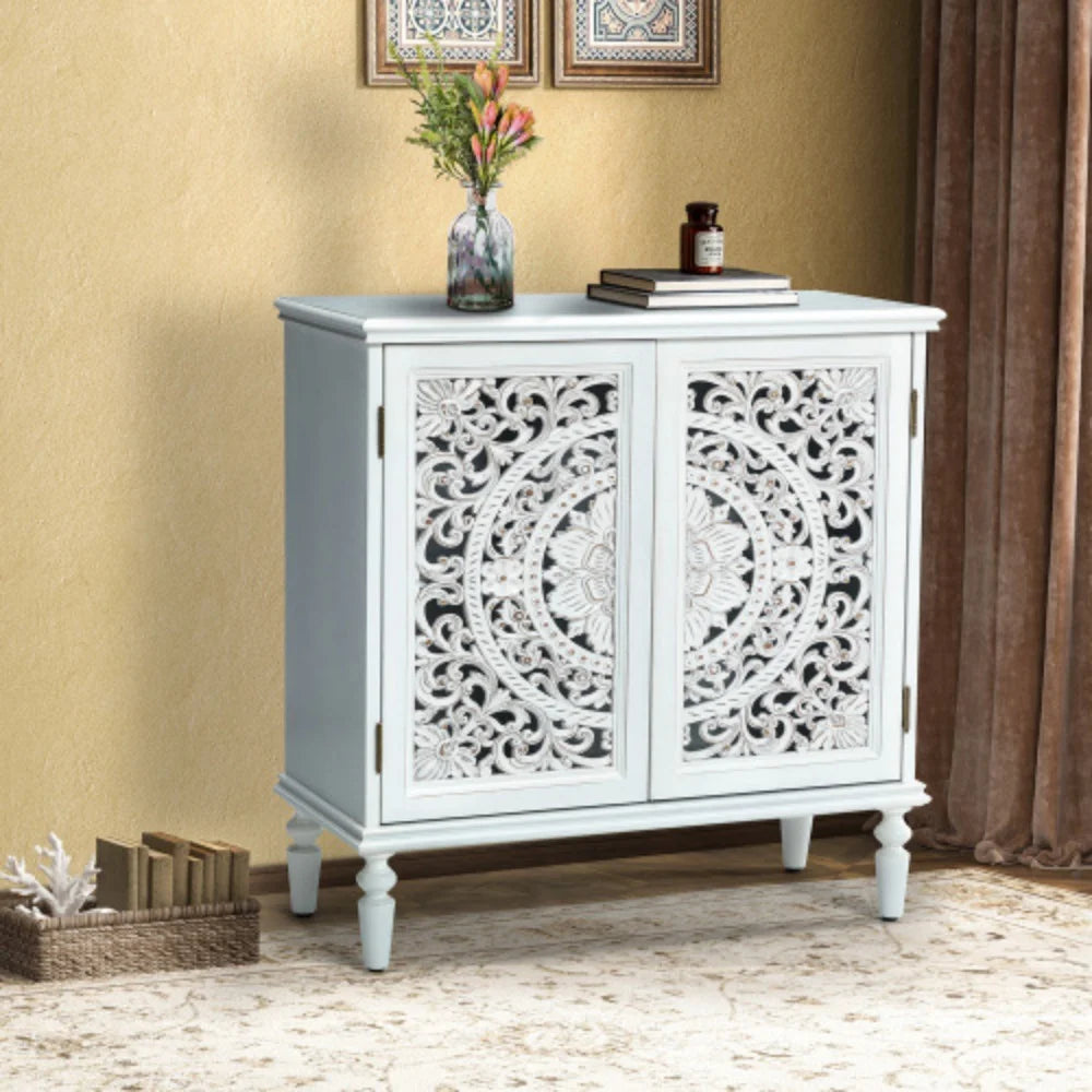 White 2-Door Accent Cabinet A669