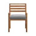 Acacia Wood Patio Chair with Ottoman K692