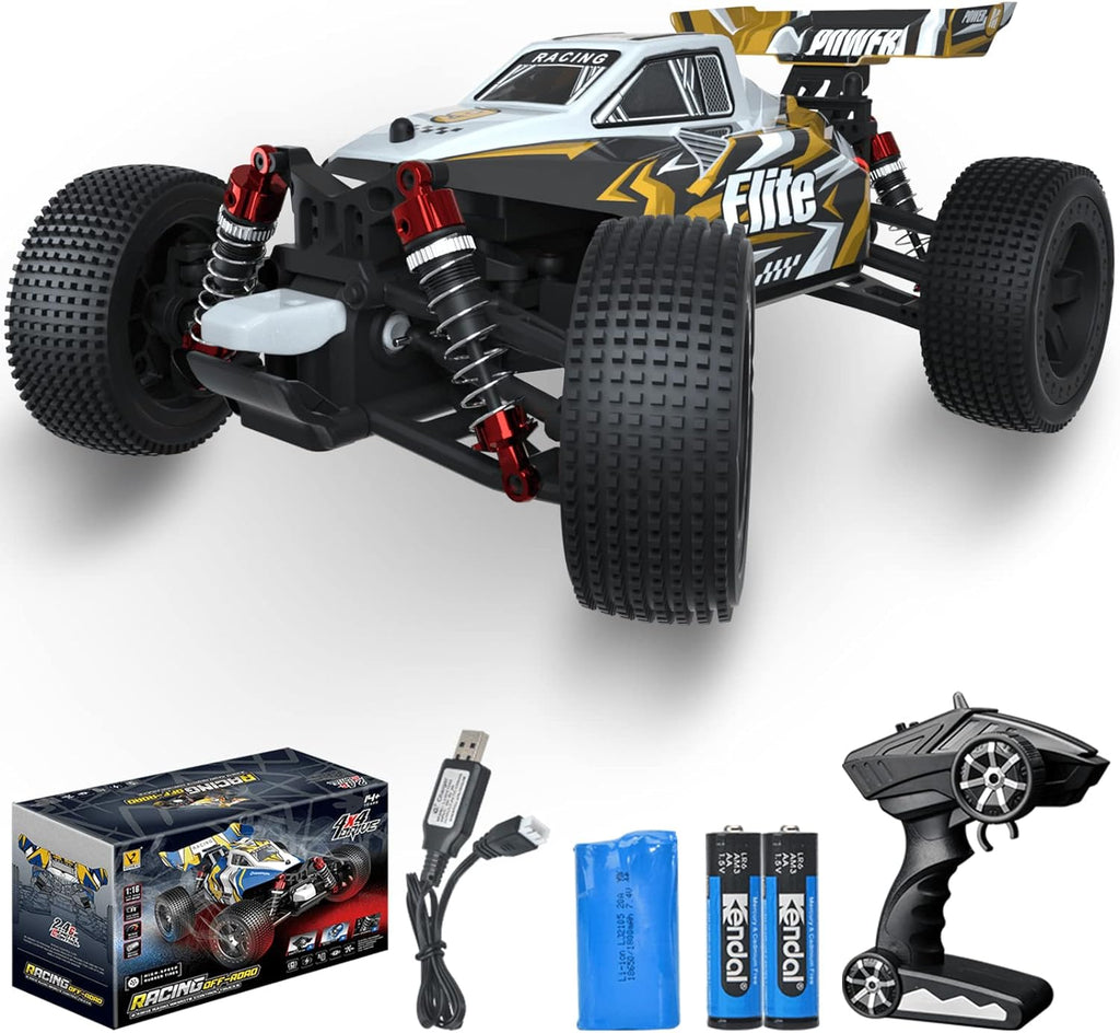Remote Control Car 4WD High Speed 45Km/h All Terrain RC Monster Truck Yellow B81386