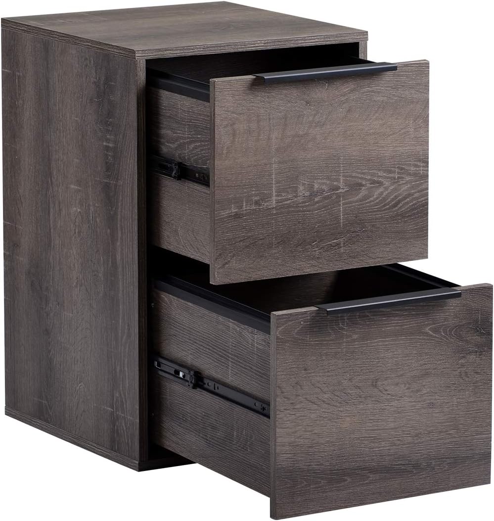 2 Drawer Walnut File Cabinet J640380