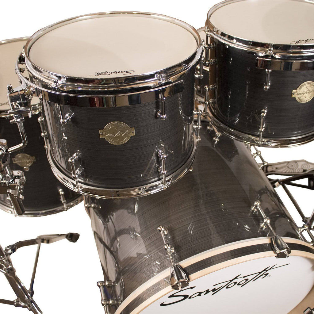 7-Piece Drum Set Shell Pack, Silver Streak C54095
