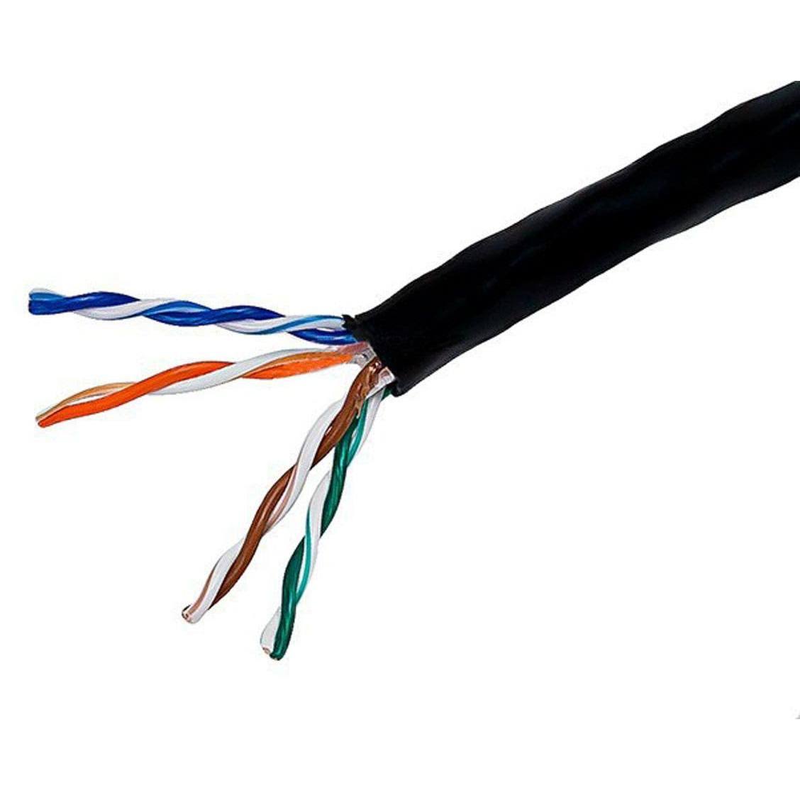 Black Cat5e UTP Solid Bulk Ethernet Cable K3607