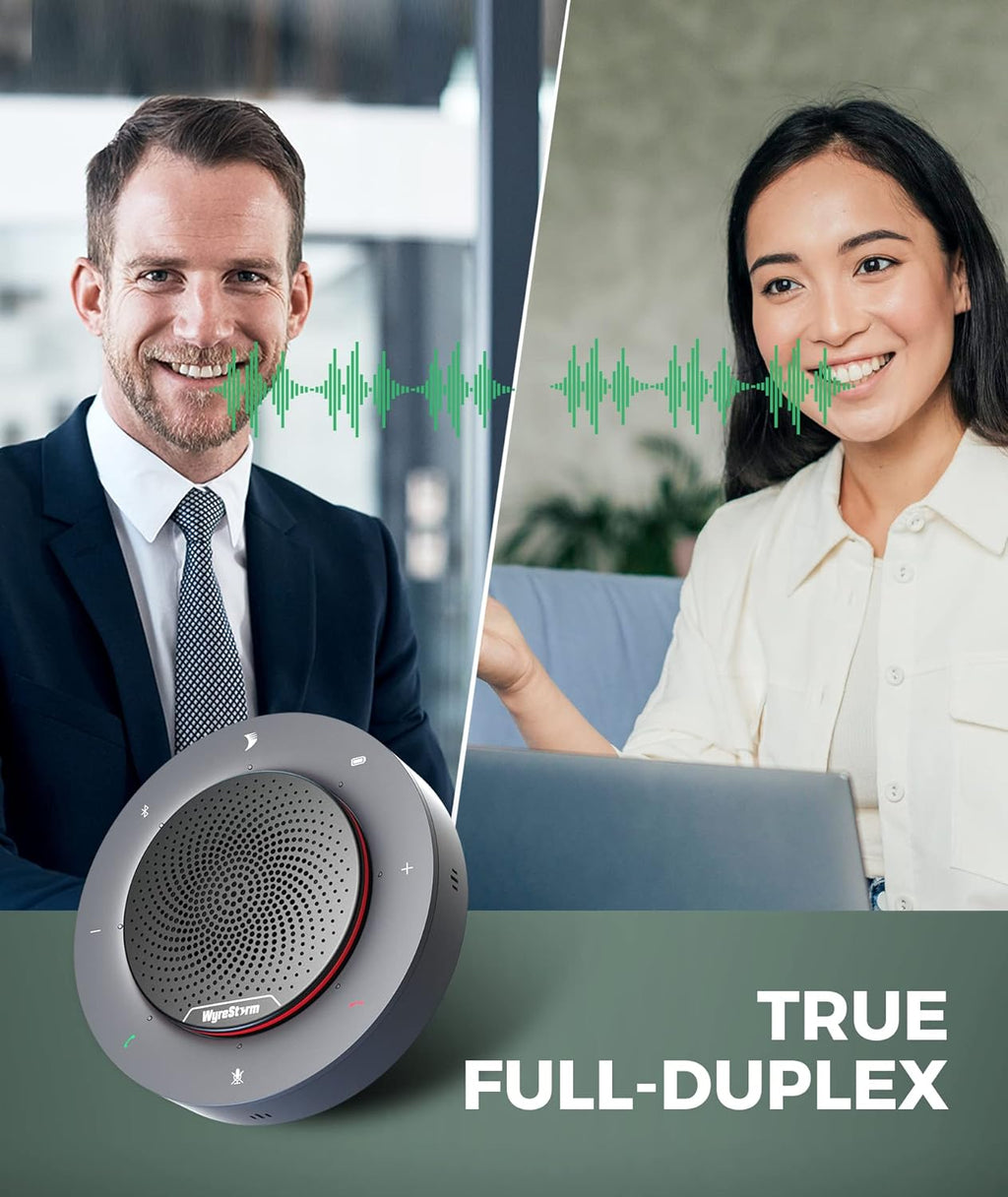 USB Conference Speakerphone with 4 Noise-canceling Mics W529