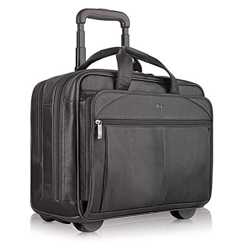 Tan Leather Rolling Laptop Bag X547882