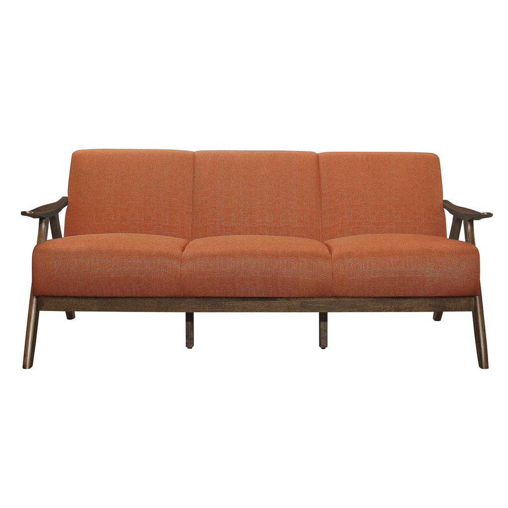 Orange 3 Seat Sofa Couch C1894