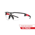 Bifocal Safety Glasses with +3.00 Magnified Clear Lenses 6-Pack J44897