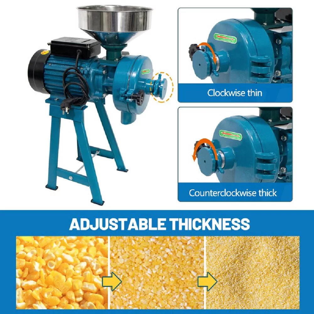 3000W Wet Dry Commercial Electric Grain Grinder Mill M6571