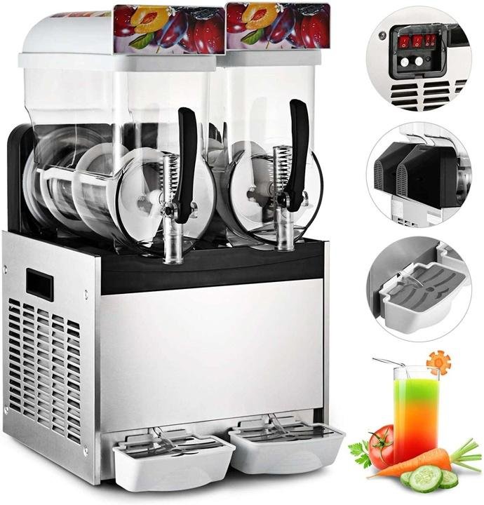 Commercial Slushy Machine 110V 30L 600W 15Lx2 Tank T3178