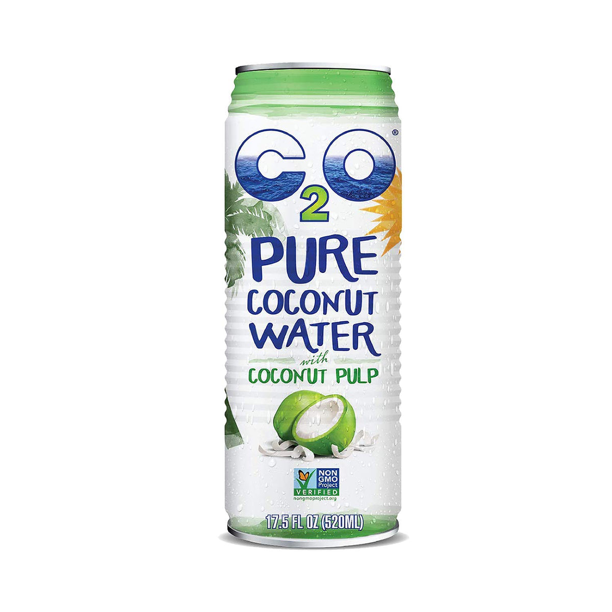 17.5 FL OZ Pack of 12 Pure Coconut Water with Pulp R1510