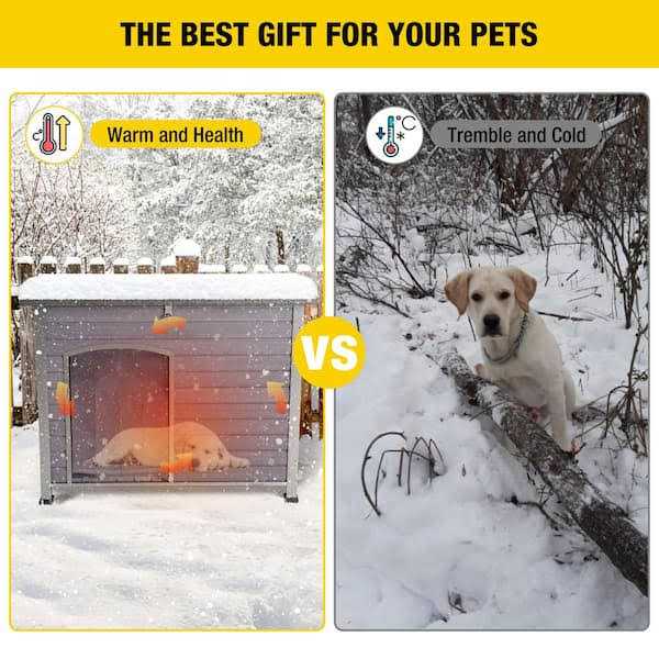 Insulated Outdoor Dog House with Waterproof Roof B426209