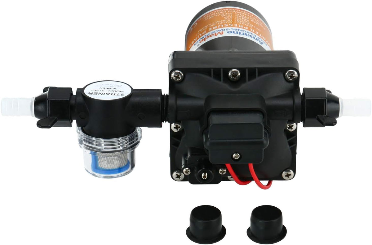 12V Fresh Water Pressure Diaphragm Pump 5 GPM 55 PSI Self Priming Z467489
