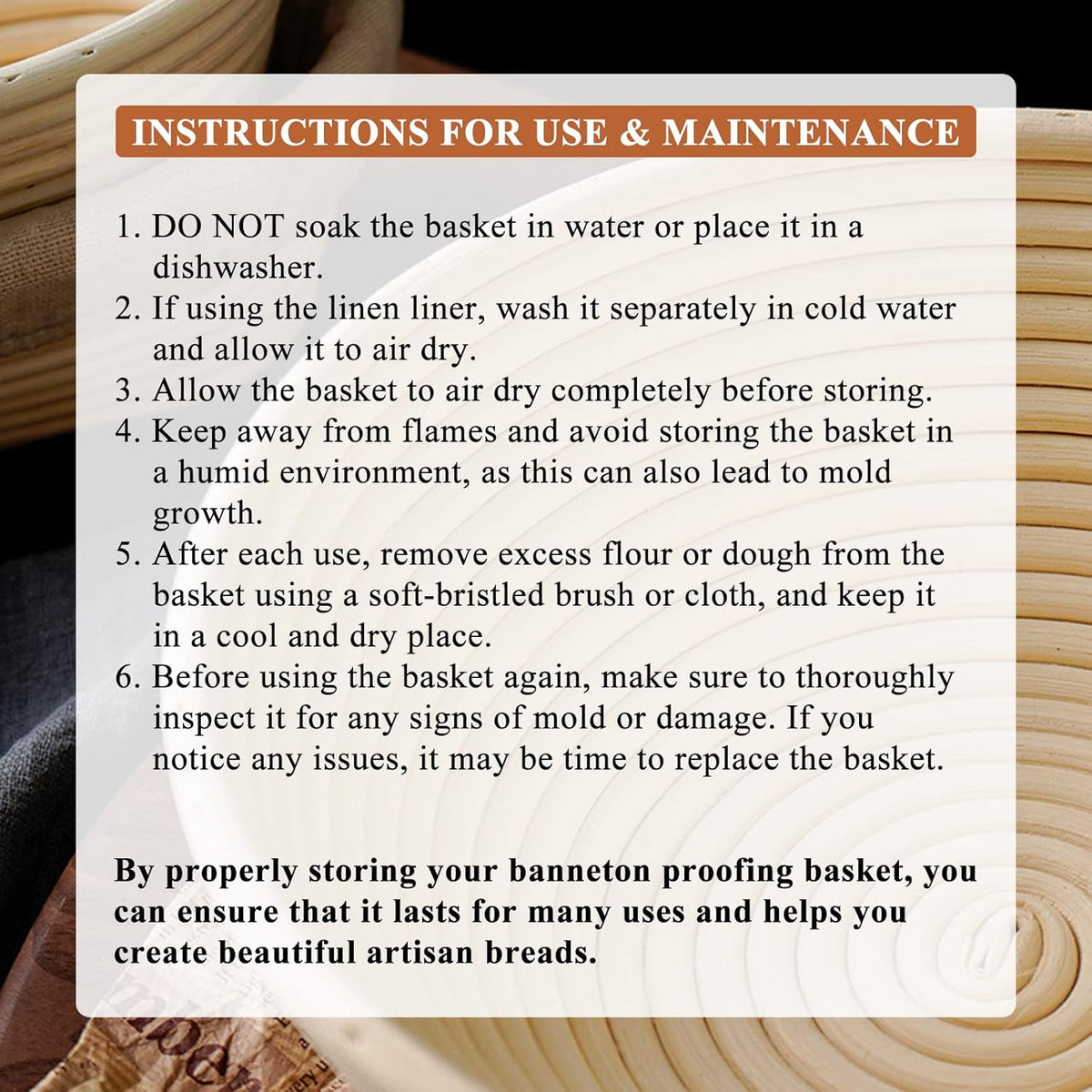 9 Inch Round & 10 Inch Oval Banneton Bread Proofing Basket with Liner, Bread Lame, Dough Scraper, Cleaning Brush M4921