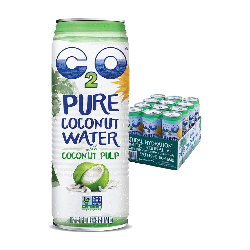 17.5 FL OZ Pack of 12 Pure Coconut Water with Pulp R1510