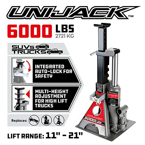 3 Ton 6000 Pound Capacity Bottle Jack and Jack Stands J969