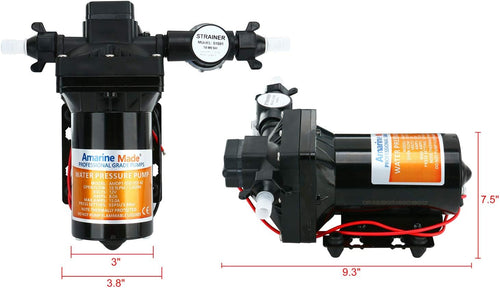 12V Fresh Water Pressure Diaphragm Pump 5 GPM 55 PSI Self Priming Z467489