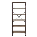 Brown Wood 6-Shelf Bookcase A6496