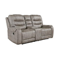 Grayish Brown Microfiber Recliner Sofa H535