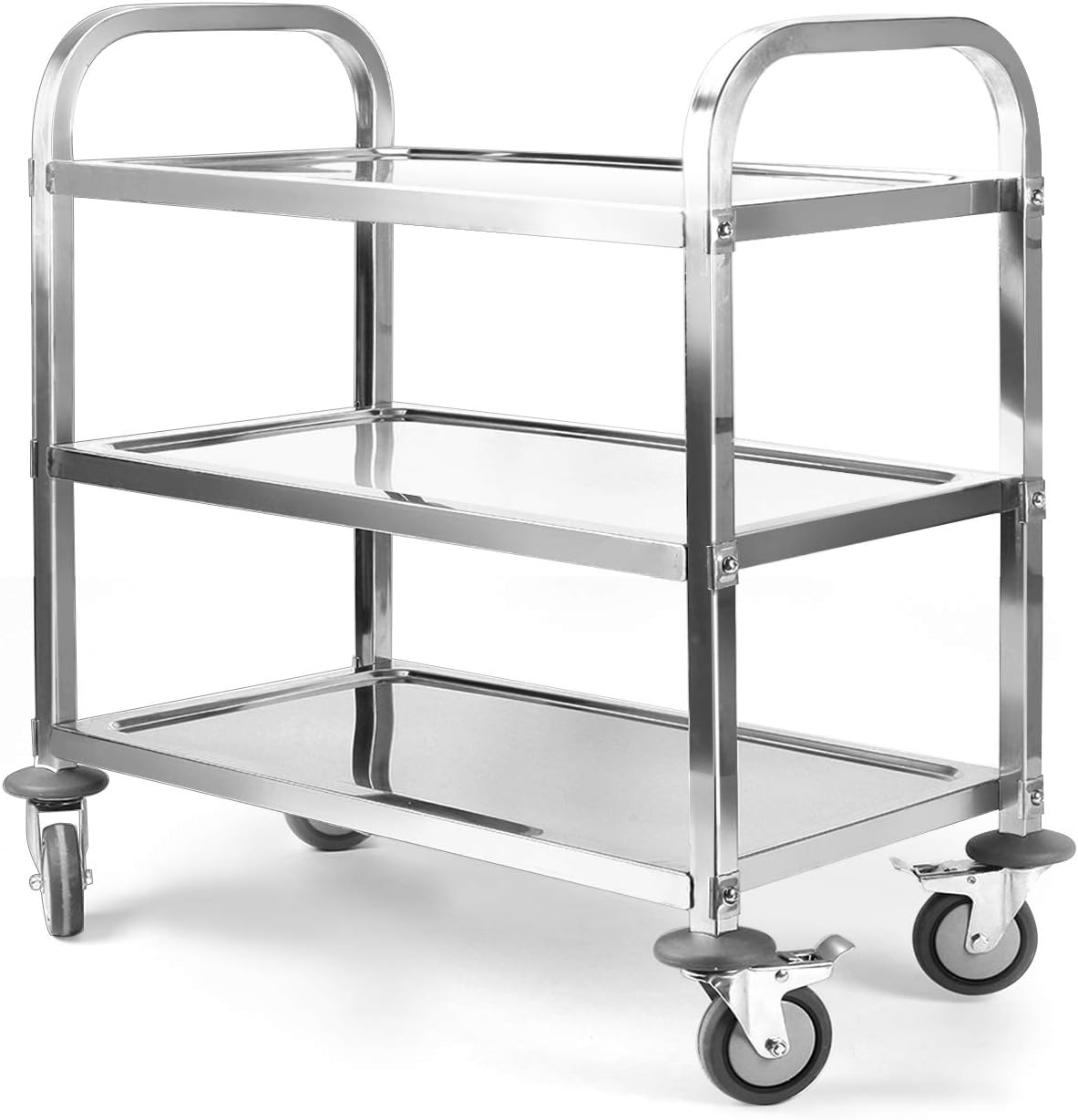 3 Tier Stainless Steel Utility Cart with Wheels K7245