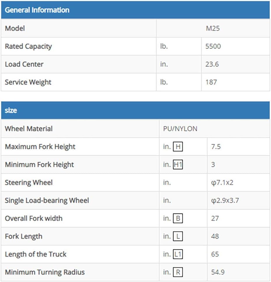 Heavy Duty Manual Pallet Truck 5500 lb. 27"x 48" I68136