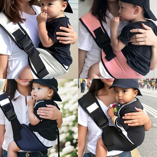 Navy Ergonomic Baby Sling Carrier with Adjustable Strap W9284