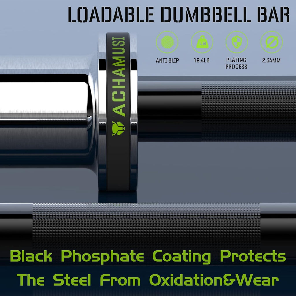 16" Loadable Dumbbell Bar Pair for 2” Weight Plates N488