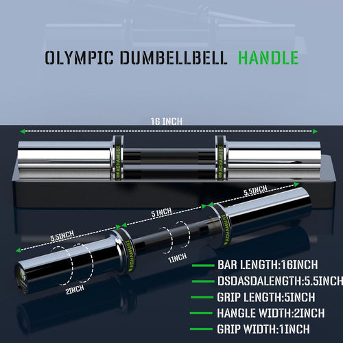 16" Loadable Dumbbell Bar Pair for 2” Weight Plates N488