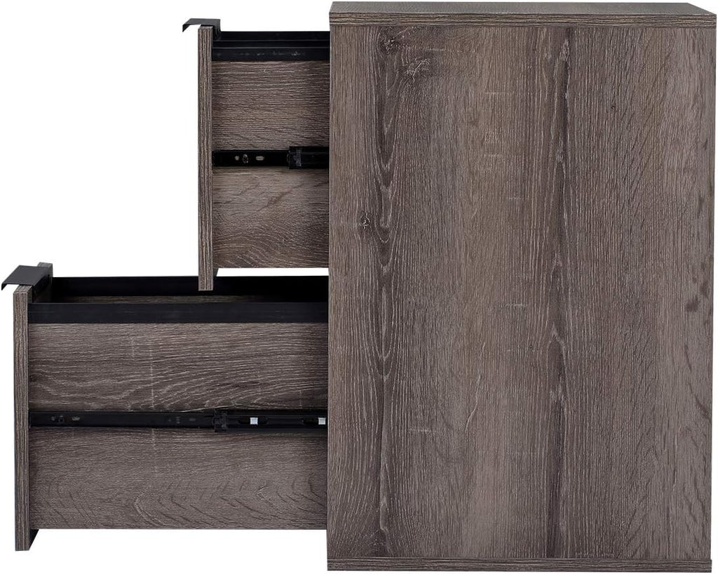2 Drawer Walnut File Cabinet J640380