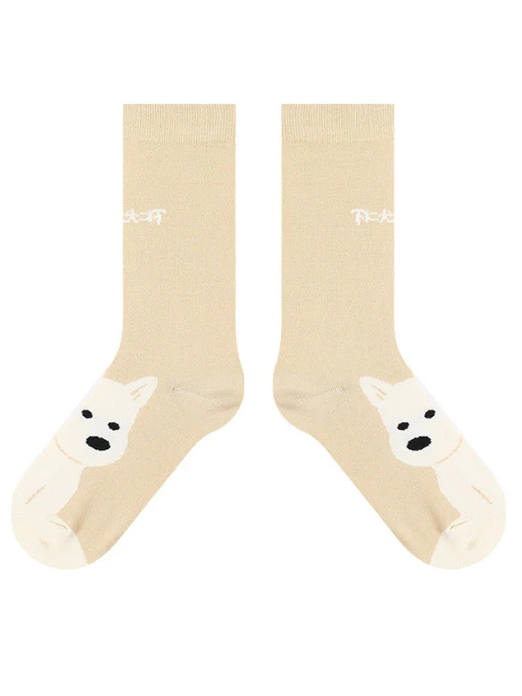 Cute Cartoon Puppy Socks K61991