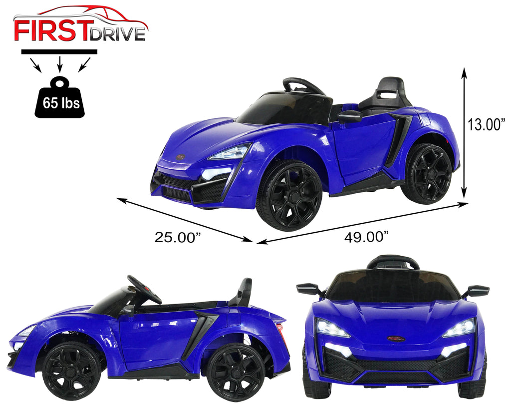Blue 12V Electric Ride on Car with Remote Y19099