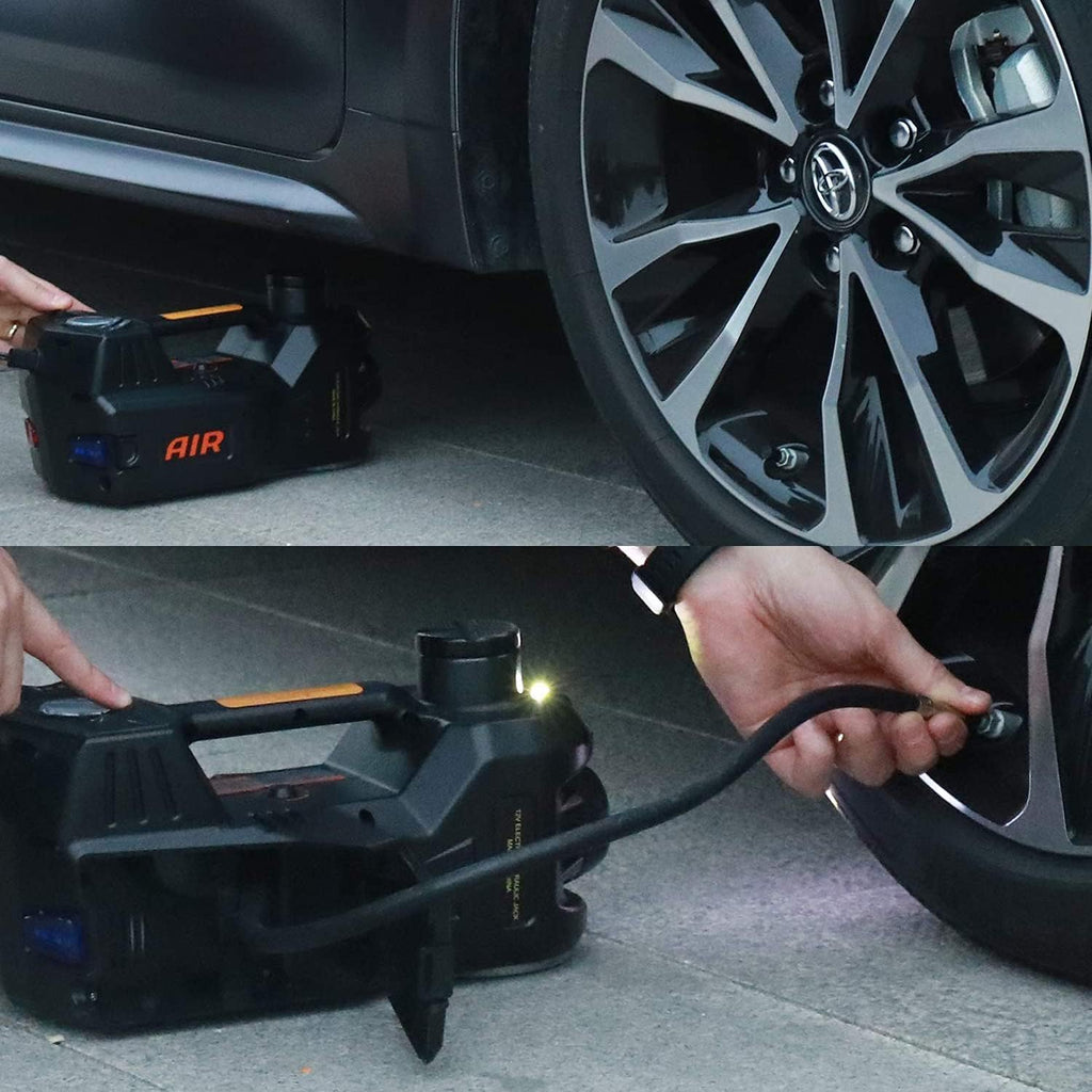 5 Ton 12V Hydraulic Electric Car Jack with Tire Inflator Pump L352515