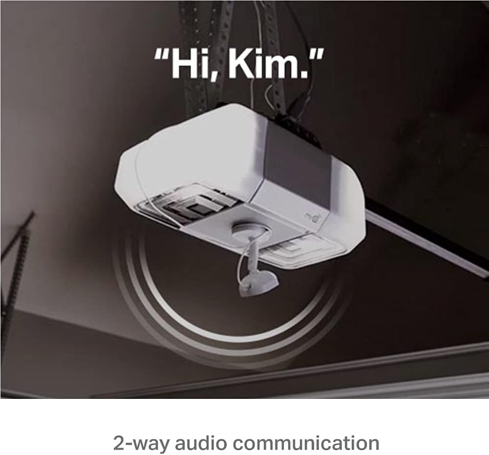 Smart Garage HD Camera Wifi Enabled Smartphone Controlled Two Way Audio White M448932