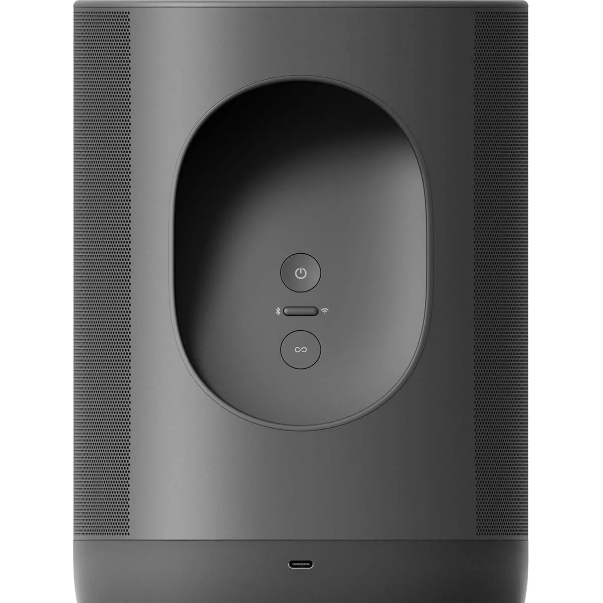 Open Box Black Portable Smart Speaker with Bluetooth and Wi-Fi P34189
