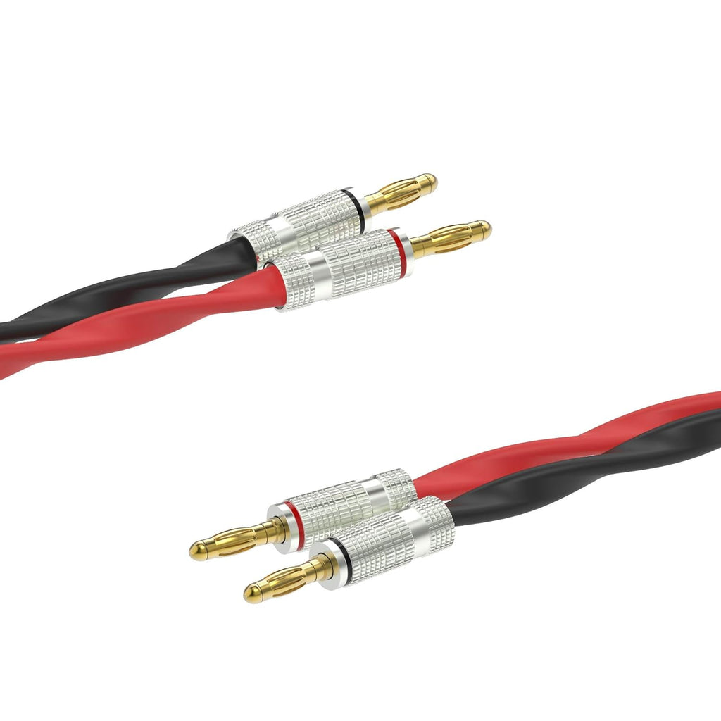 Gray 3 Feet Banana Plugs Speaker Cable L88089