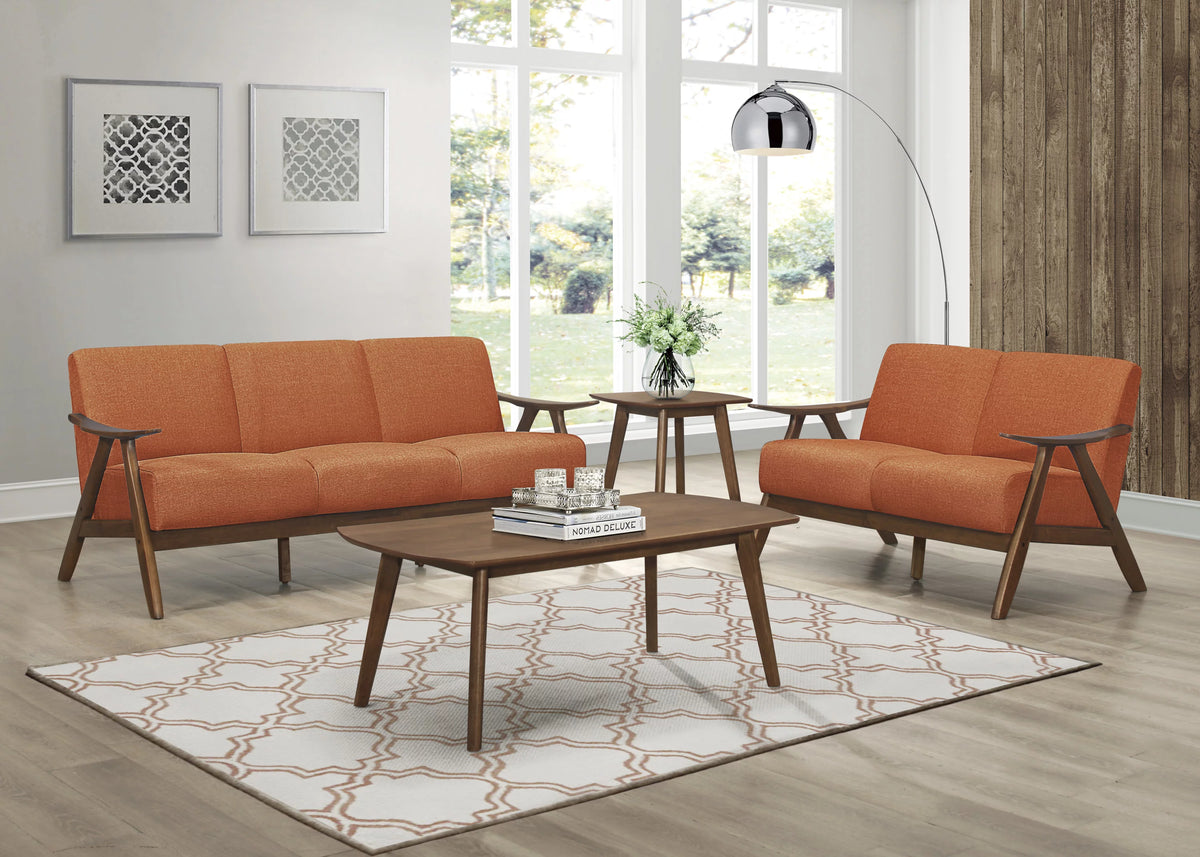 Orange 3 Seat Sofa Couch C1894