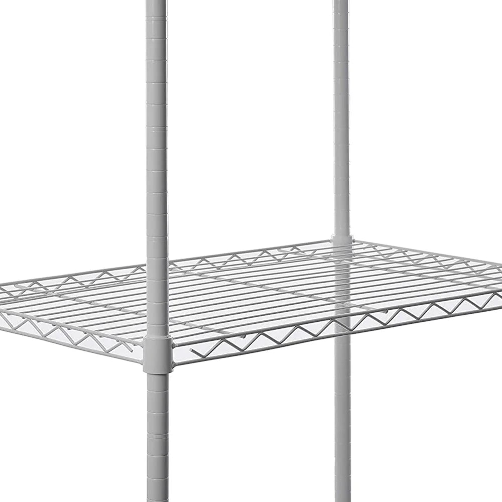 89"L Freestanding Closet Storage Organizer White R5634