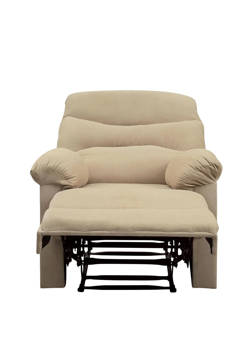 Beige Microfiber Recliner W89543