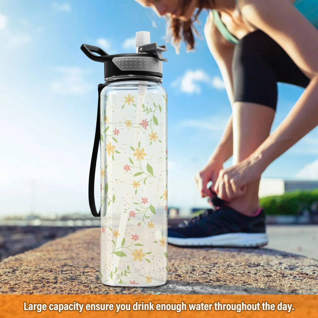 32oz Tritan Leakproof Clear Water Bottle with Straw A432