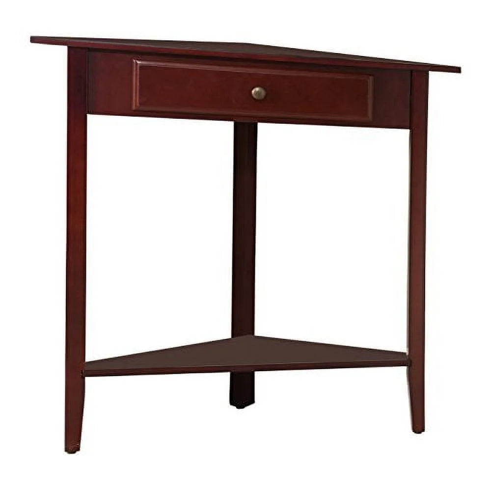 Wood Corner Sofa Accent Table with Drawer P887357