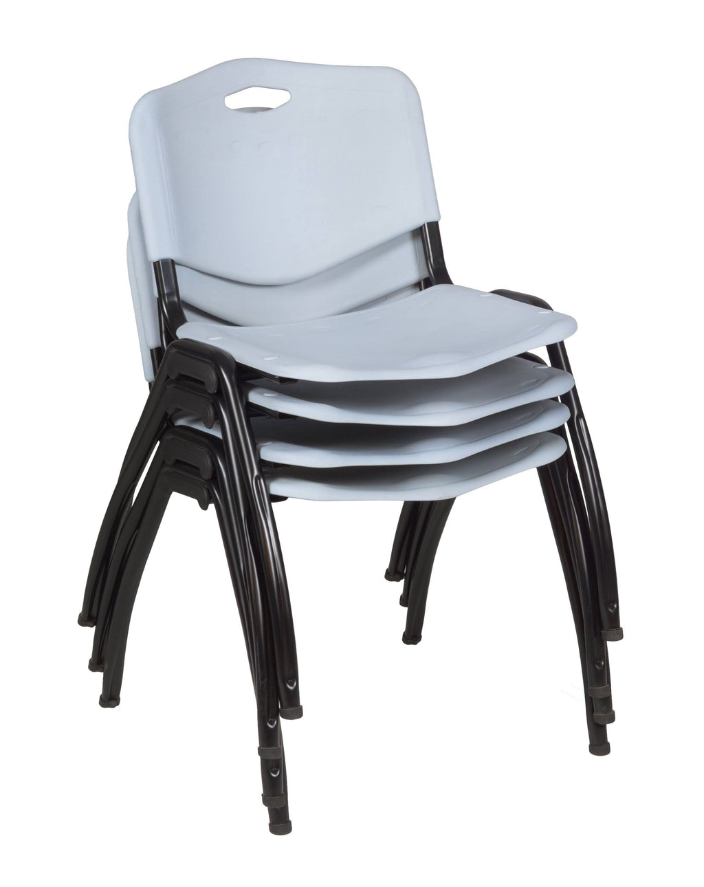 Round Breakroom Table with 4 Stack Chairs W291