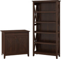 Bing Cherry Secretary Desk With 5 Shelf Bookcase A39031