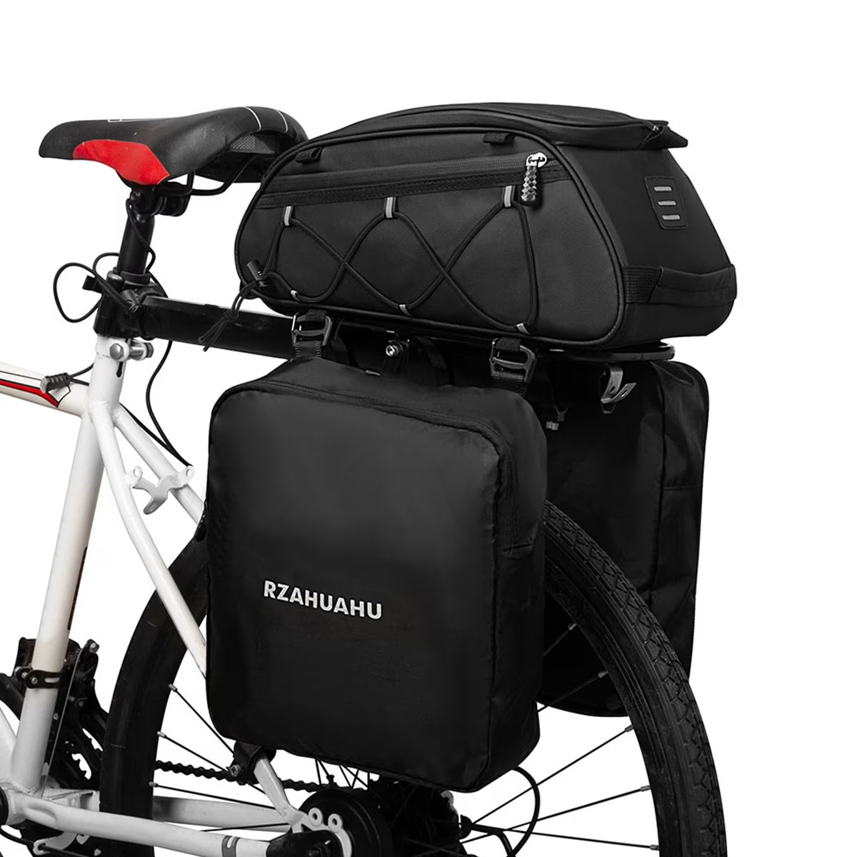 Waterproof Rear Seat Bike Trunk Bag with 2 Side Hanging Bags R1791
