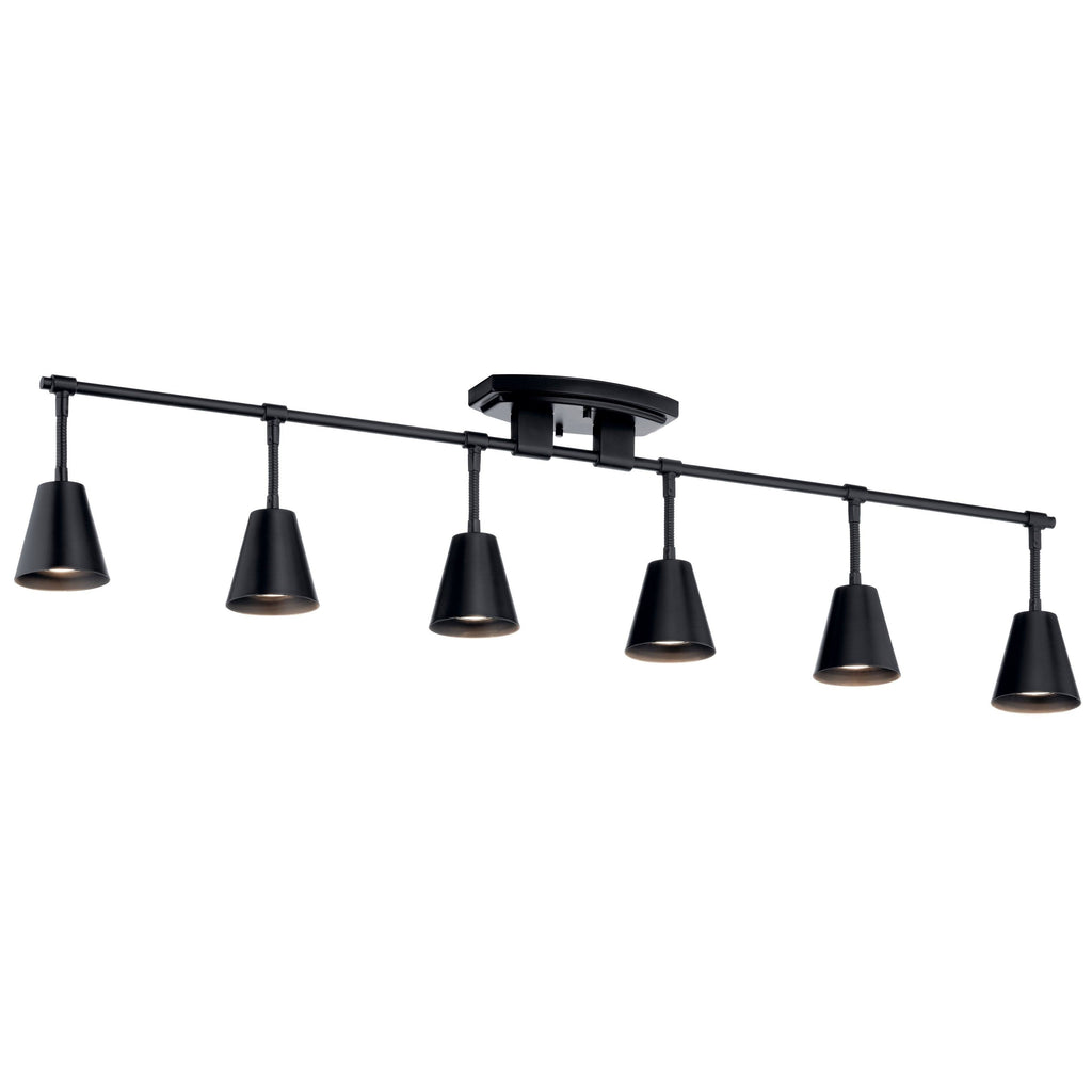 Black 6 Light Rail Light A129