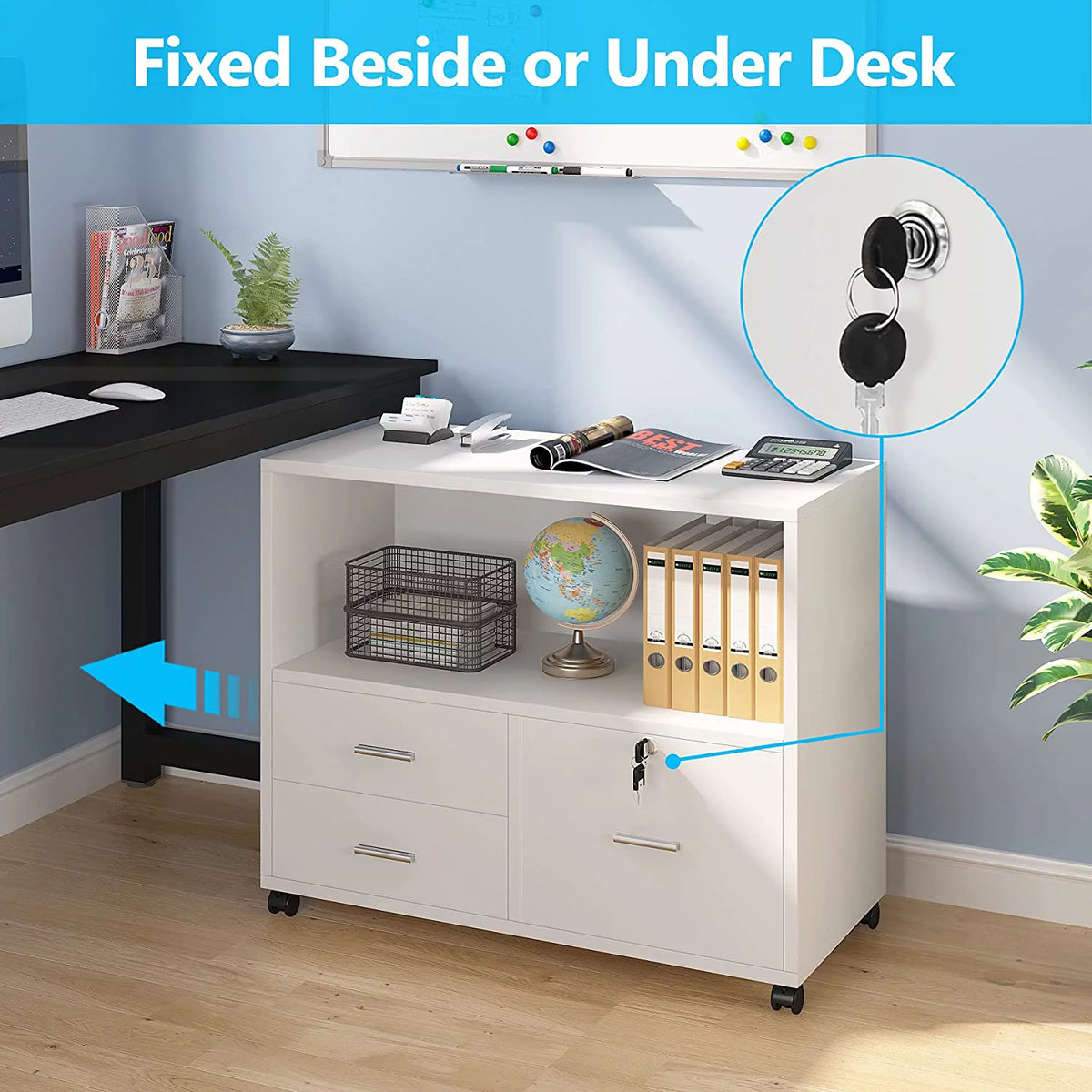 3 Drawer File Cabinet with Lock S23445