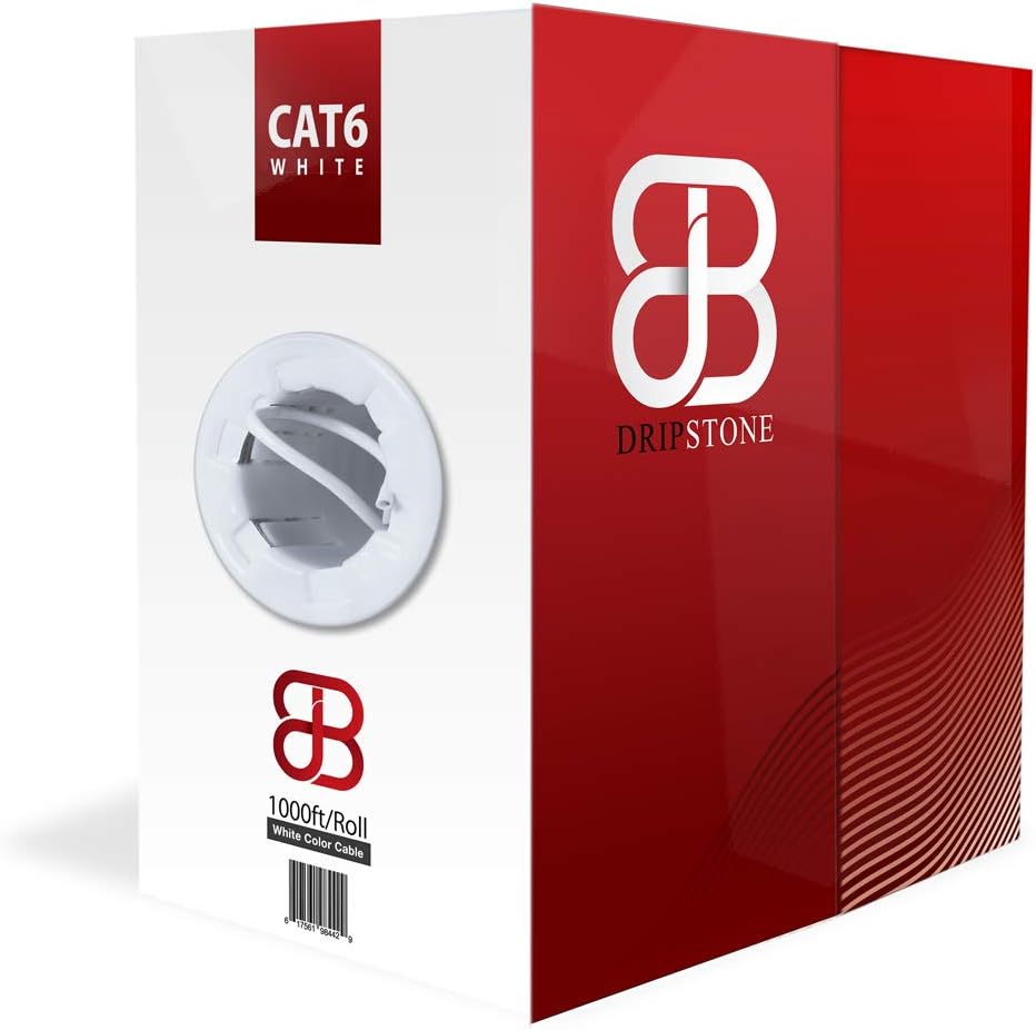Cat6 1000-Feet UTP Solid Cable LAN Network Ethernet RJ45 Wire, Gray K2328
