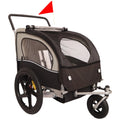 Double 2 Seat Foldable Bike Trailer Stroller T62894