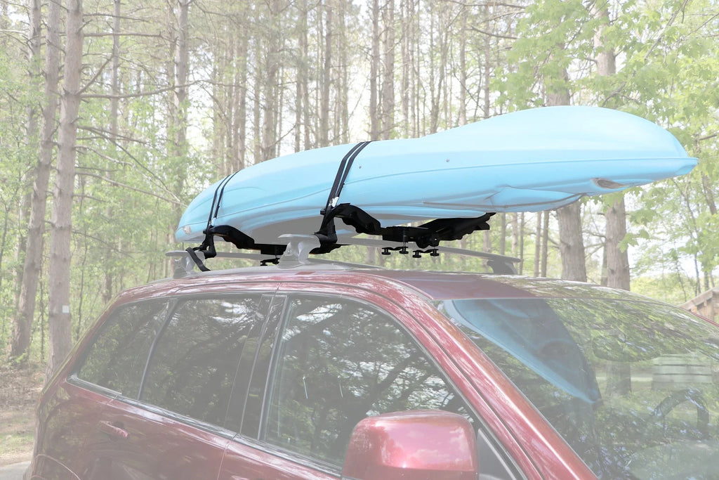 Roof Rack Crossbars and Double Kayak Rack Bundle for Jeep Grand Cherokee Y345267
