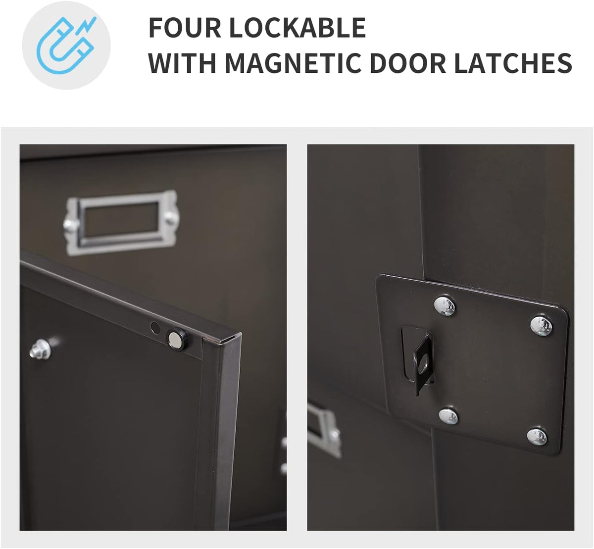 Metal Locker Storage Cabinet with Shelves and 6 Lockable Doors K22220