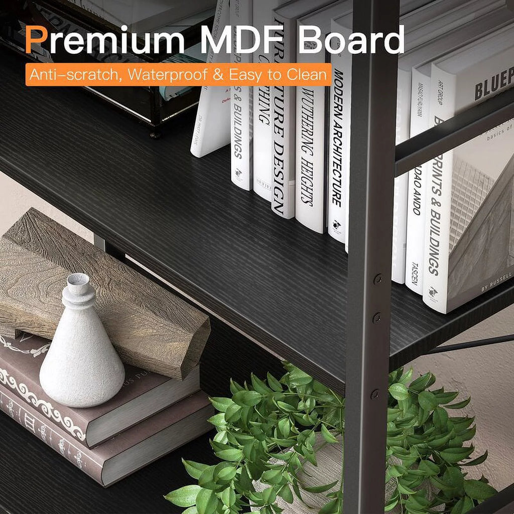 Black 5 Tier Metal Ladder Bookshelf M938659