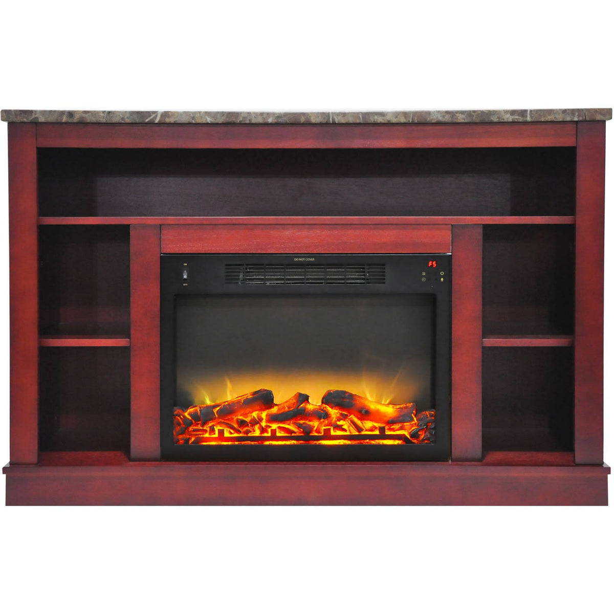 Cherry Electric Fireplace with Mantel D116541